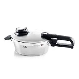 Produktbild: Fissler Vitavit Premium / Schnell-Bratpfanne (1,8 L, Ø 18 cm) Edelstahl-Dampfkochtopf,4-Garstufen, inkl. Einsatz - Induktion, Silber