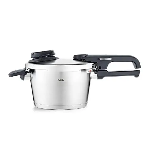 Produktbild: Fissler Vitavit Premium / Schnellkochtopf (2,5 L, Ø 18 cm) Edelstahl-Dampfkochtopf,4-Garstufen, inkl. Einsatz - Induktion, Silber