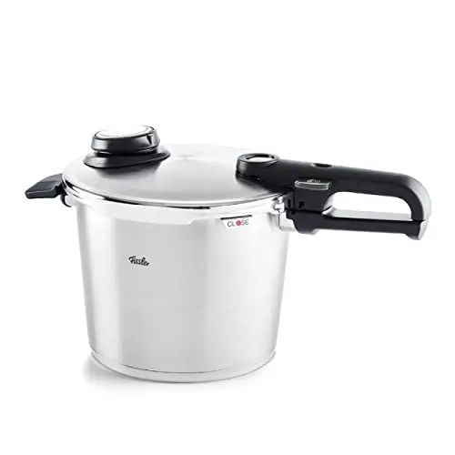 Produktbild: Fissler Vitavit Premium / Schnellkochtopf (6 L, Ø 22 cm) Edelstahl-Dampfkochtopf,4-Garstufen, inkl. Einsatz - Induktion, Silber
