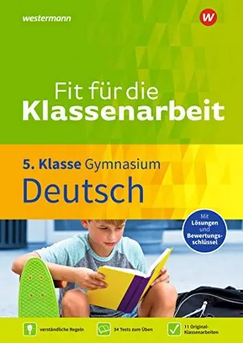 Produktbild: Fit für die Klassenarbeit - Gymnasium: Klassenarbeitstrainer Deutsch 5 (Fit für die Klassenarbeit: Klassenarbeitstrainer Gymnasium)