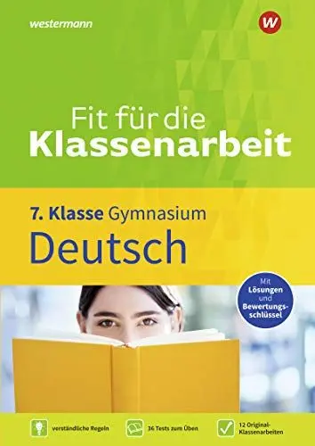 Produktbild: Fit für die Klassenarbeit - Gymnasium: Klassenarbeitstrainer Deutsch 7 (Fit für die Klassenarbeit: Klassenarbeitstrainer Gymnasium)