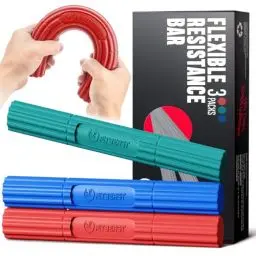 Produktbild: FitBeast Flex-Therapiestange, Tennisellenbogen-Therapiestange, Ideal zur Linderung von Tendinitis-Schmerzen und Verbesserung der Griffstärke, Fitness-Widerstandsstange für Golferellenbogen
