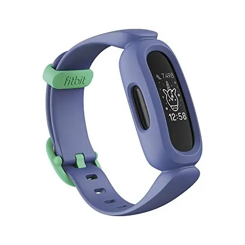 Produktbild: Fitbit Ace 3 Activity Tracker for Kids with Animated Clock Faces, Up to 8 days battery life & water resistant up to 50 m,Blue/Green