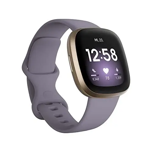 Produktbild: Fitbit Versa 3 by Google – Smartwatch Damen / Herren – Fitness-Tracker mit integriertem GPS, 20 Trainingsmodi, Aktivzonenminuten & Schlafanalyse – Fitnessuhr kompatibel mit Android / iOS