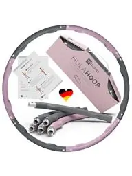 Produktbild: FITCELLENCE® 1,2kg, 90cm Durchmesser, 5-6 Teile, Hula Hoop Reifen für Erwachsene, zum abnehmen inkl. Anleitung für intensives Training, Anfänger und Profis