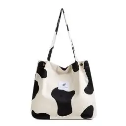 Produktbild: FITDON Cord Umhängetasche Groß, Damen Schultertasche Canvas Tasche Tote Handtasche für Alltag, Büro, Schulausflug und Einkauf