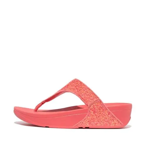 Produktbild: FitFlop Damen LULU Glitter Toe-Thongs Sandale, Rosenkranz, 39.5 EU