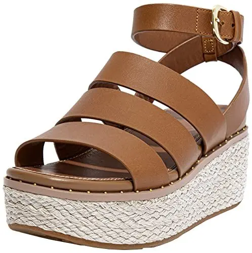 Produktbild: Fitflop Damen Eloise Strappy Sandal Espardrille Wrapped Leather Espadrilles, Light Tan, 45 EU
