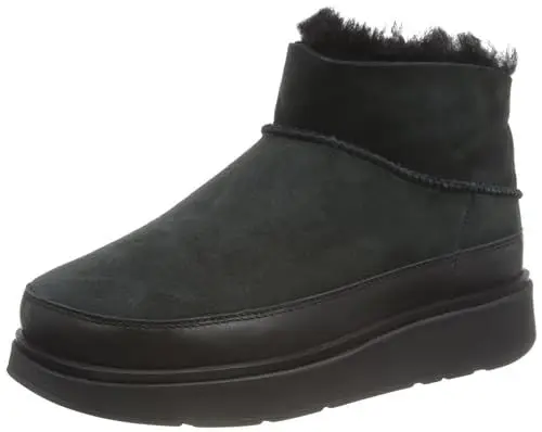 Produktbild: Fitflop Damen GEN-FF Ultra-Mini Double-Faced Shearling Boots Stiefelette, Schwarz, 38 EU