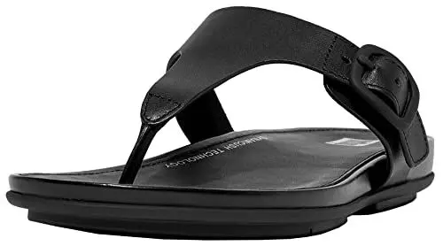 Produktbild: Fitflop Damen Gracie Flache Sandale, Schwarz, 42 EU