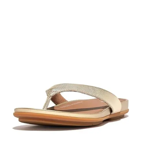 Produktbild: Fitflop Damen Gracie Leather FLIP-Flops Flipflop, Platino, 36 EU