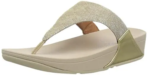 Produktbild: Fitflop Damen LULU Crystal Toe-Post Sandalen, Platin, 37 EU
