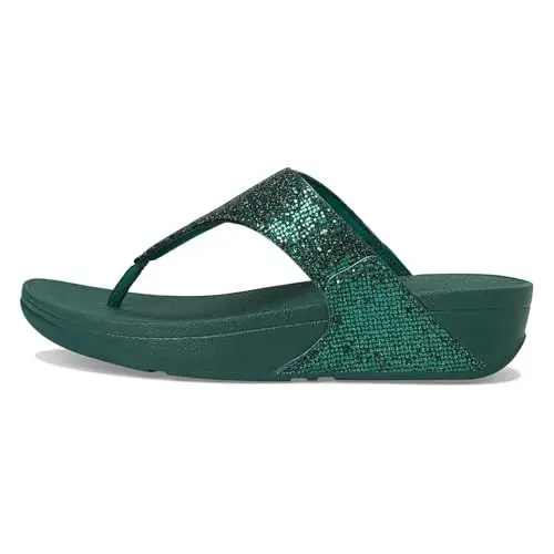 Produktbild: Fitflop Damen Lulu Glitterball Toe-Post Sandale, grün, 39 EU