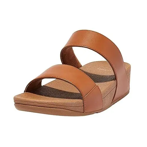 Produktbild: Fitflop Damen Lulu Leder Slides, hellbraun, 43 EU