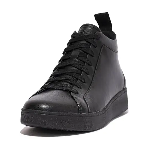 Produktbild: Fitflop Damen Rally EK8 High Top Leather Sneaker, Schwarz, 38 EU