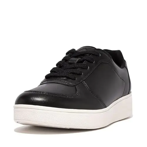 Produktbild: Fitflop Damen Rally Leather Panel Sneakers Sneaker, Schwarz, 42 EU