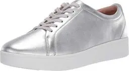 Produktbild: Fitflop Damen Rally Leder Sneaker, Silver, 39 EU
