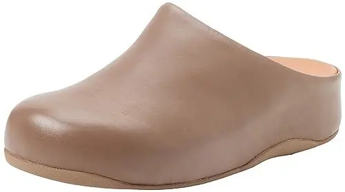 Produktbild: Fitflop Damen SHUV Leather Holzschuh, Minky Grey, 43 EU