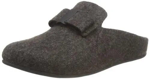 Produktbild: Fitflop Damen Shuv Cushy Filzpantoffeln Hausschuh, Schwarz, 38 EU