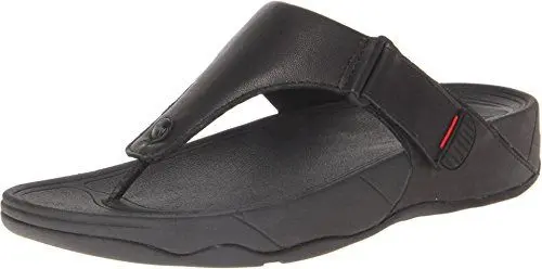 Produktbild: Fitflop Herren Trakk Ii Toe Post-Leather Sandalen, Schwarz (All Black), Gr. 43 EU (9 UK)