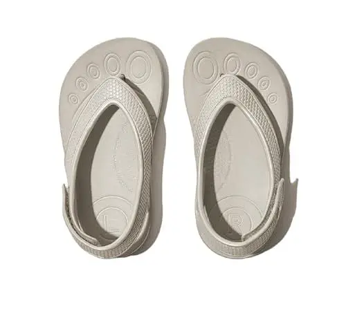 Produktbild: Fitflop Unisex Kinder Kids Iqushion Sandal With Backstrap Solid Flipflop, Silber, 29 EU