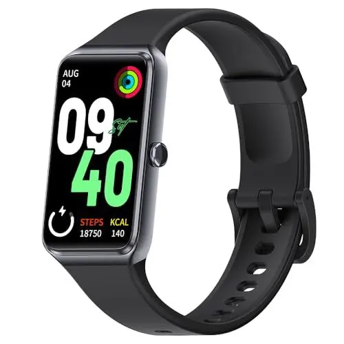 Produktbild: Fitness Tracker, 1,47 Zoll voller Touchscreen, Aktivitätstracker mit Herzfrequenz, Blutsauerstoff, Blutdruck, Schlafmonitor, Fitnessuhr für Damen Herren, Smartwatches für Android und iOS (schwarz)