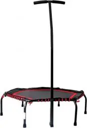 Produktbild: Fitness Trampolin 126 cm Haltestange sehr leise Dank Gummiseilfederung bis 120 kg hochwertiges Sprungtuch super Sprungdynamik Jumping Fitness