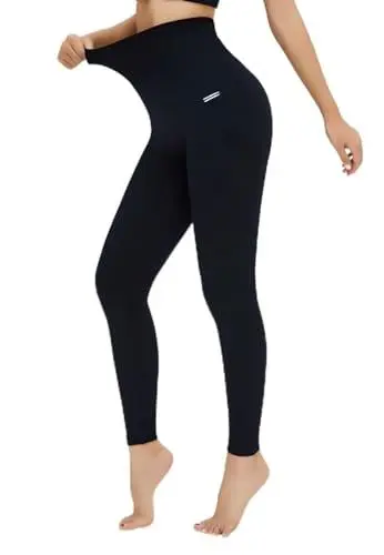 Produktbild: FITNESS4HAPPYNESS Leggings Damen High Waist Schwarz - Arabesque M - Seamless Blickdicht Scrunch Leggins Hose mit Bauchkontrolle für Sport Yoga Gym