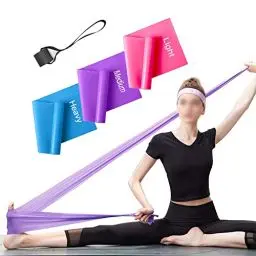 Produktbild: Fitnessbänder 3er-Set Gymnastikband Widerstandsbänder Elastisch Stretching Bänder Übungsband Trainingsband für Yoga Elastisch Krafttraining, Muskelaufbau, Pilates Fitnessband Kurs