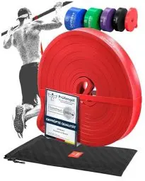 Produktbild: Fitnessband Pull Up Resistance Band, Klimmzughilfe + Trainings-eBook - DAS Klimmzug Widerstandsband | Home Gym Equipment: Sportband Pullup Dip Bar Klimmzugband, Calisthenics Bodybuilding Trainingsband
