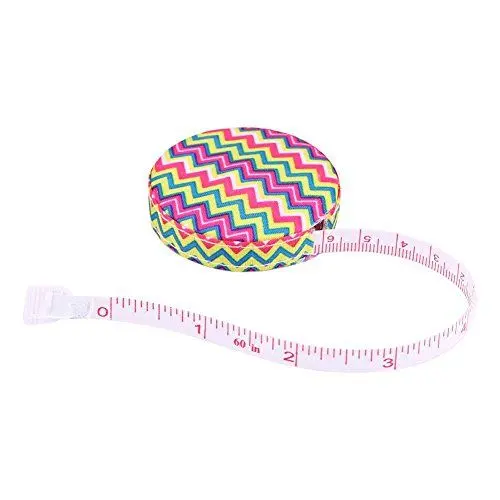 Produktbild: Fitness-Maßband, Schneider Massband, Körperumfangmaßband, Einziehbares Lineal, 150 cm / 60 Zoll, 5,2 cm Maßbanddurchmesser, zum Messen der Körperumfänge von Bizeps, Brust, Hüfte, Waden usw