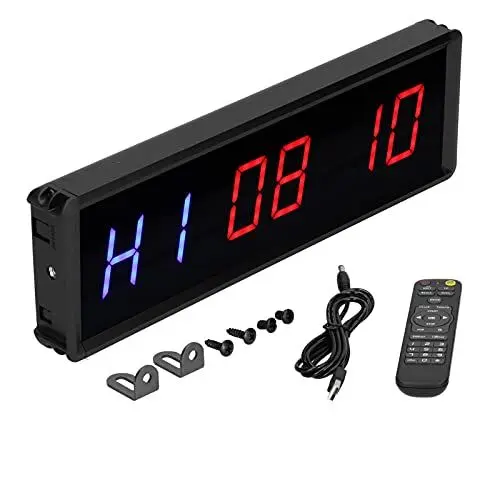 Produktbild: Countdown-Stoppuhr, Langlebiger, an der Wand Montierter Fitness-Timer für Individuelles Heimfitnesstraining für Gruppentraining