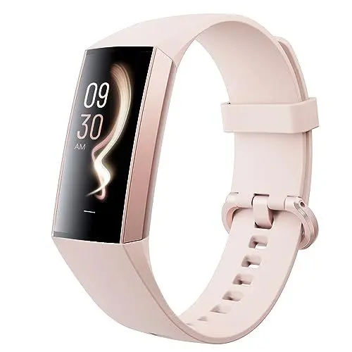 Produktbild: Fitnessuhr Damen Schmal Uhr mit Schrittzähler Damen Fitness Tracker Pulsuhr Fitnessuhr ohne App und Handy Smartwatch Sportuhren Fitness Uhr mit Whatsapp Funktion Laufuhr Rosa Rosegold Elegant