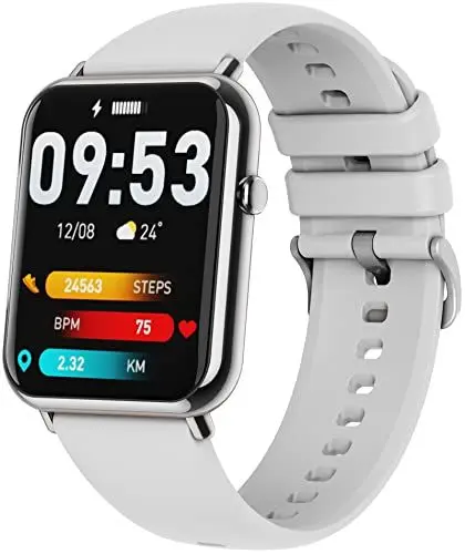 Produktbild: Fitnessuhr Smartwatch Schrittzähler Uhr,1.69 Zoll Touchscreen,Sportuhr Pulsuhr mit Blutdruckmessung,Fitness Tracker Schlafanalyse,Smart Watch Damenuhr für Android IOS Grau