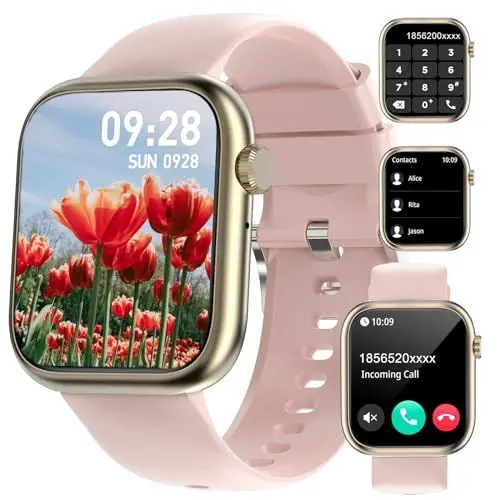 Produktbild: fitonyo Smartwatch für Herren und Damen, mit Anruf, Bluetooth, 1,83 Zoll HD Smart Watch, 110+ Sport/Schlaf/SpO2/Herzfrequenz, IP68, Fitnessuhr, für iOS, Android, Schwarz