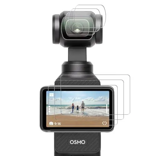 Produktbild: FiTSTILL Displayschutzfolie-Set für DJI Osmo Pocket 3, optisches Glas-Linsenschutz 3-teiliges Set + gehärtetes Glas LCD-Displayschutz 3-teiliges Set + Silikon-Basis, DJI Pocket 3 Zubehör, Härte 9H