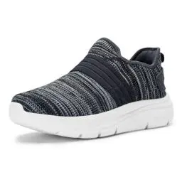Produktbild: FitVille Extra Breite Hausschuhe Herren rutschfest Walkingschuhe mit Gross geschnitten für Platt Fusse Grau Größe 46 EU X-Weit
