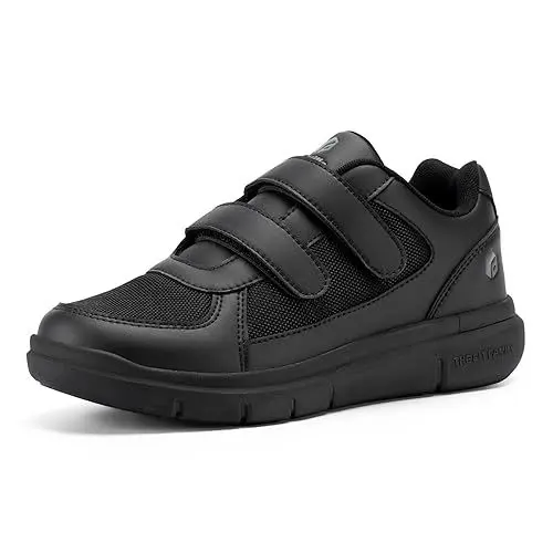 Produktbild: FitVille Sportschuhe Herren mit Klettverschluss Extra Weit Senioren Schuhe Herren für Lose Einlagen Sneaker große weite M K 47 EU XX-Weit Schwarz