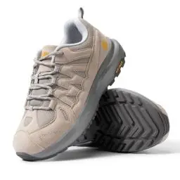 Produktbild: FitVille Wanderschuhe Damen Breite Leicht Trekkingschuhe Damen rutschfeste Outdoorschuhe Atmungsaktiv Sneaker Turnschuhe Abriebfest Walkingschuhe Bergschuhe Salbei-Khaki mit Küstendunst 41 EU Weit