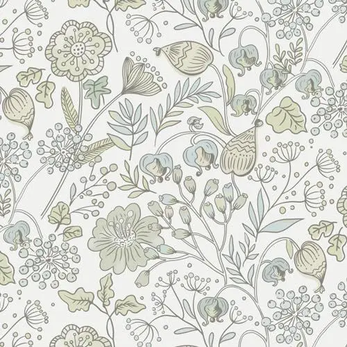 Produktbild: Fiula Blumentapete Selbstklebende Tapete 41x300CM Bunt Weiß Klebefolie Möbel Wandverkleidung Vinyl Abnehmbar Wandtapete Blätter Floral Muster Klebetapete Wallpaper Whonzimmer Schlafzimmer Rot Grün