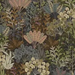 Produktbild: Fiula Selbstklebende Tapete 41CMx3M Klebefolie Möbel Blätter Vintage Muster Tapeten Braun Grün Klebetapete Vinyl Wrap Wandtapete Wohnzimmer Schlafzimmer Möbelfolie Bunt Wasserdicht Wallpaper