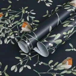 Produktbild: Fiula Selbstklebende Tapete Vögel Blätter 41CMx6M Blumentapete Vintage Dunkelblau Tapeten Klebetapete Wandtapete Kolibri Muster Klebefolie Möbel Abnehmbar Wasserdicht Wohnzimmer Schrank Dekorfolie