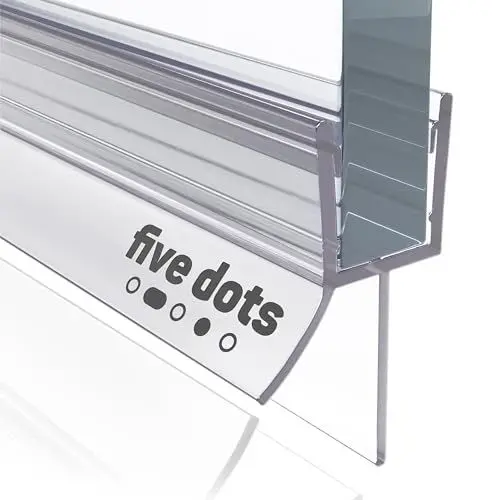 Produktbild: five dots Duschdichtung 5mm 6mm 7mm 8mm *NEU2024* - Duschdichtungen für Duschtüren ohne vergilben - Dichtung Dusche Glastür 6mm hält 100% dicht - Duschtürdichtung Unten - Duschkabinen