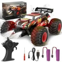 Produktbild: Fivejoy Ferngesteuertes Auto ab 3 4 5 6 7 8 Jahre, 20KM/H RC Auto Off-Road, 2WD All Terrain 2.4GHz RC Truck mit 2 Batterien, Auto Spielzeug ab 3 4 5 6 7 8 Junge, Spielzeug Geschenk für Kinder