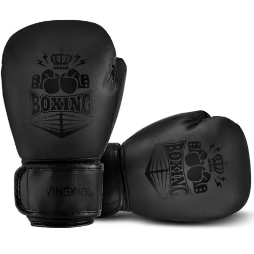 Produktbild: FIVING Kinder Boxhandschuhe für Jungen und Mädchen,Jugendboxen Trainingshandschuhe für Kinder 3-15,Kinder Sparring Boxhandschuhe für Boxsack, Kickboxen, Muay Thai, MMA (schwarz, 4oz)