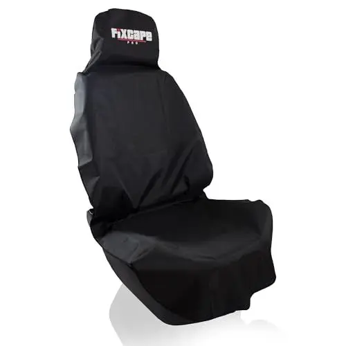 Produktbild: fixcape Pro Schonbezug Autositz vorne universal wasserdicht schwarz, Auto-Sitzbezug Vordersitze, Sitzschoner Auflage Schutz Fahrersitz