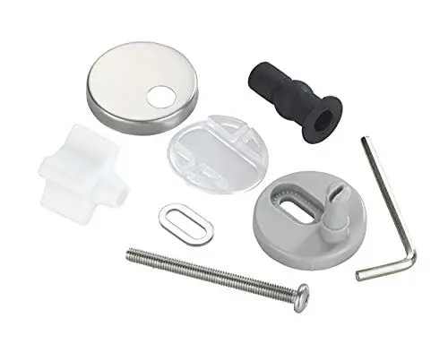 Produktbild: WENKO Fix-Clip Befestigung für Easy-Close WC-Sitze - WC-Sitz Befestigungsersatz-Set, Edelstahl rostfrei, Matt