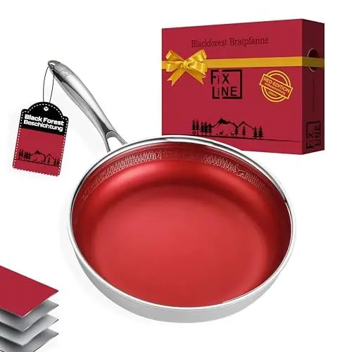 Produktbild: FIXLINE® BLACK FOREST Bratpfanne 28 cm – Keramische Antihaftbeschichtung – geeignet für Induktion & alle Herdarten – ofenfest bis 230 °C – elegant & vielseitig