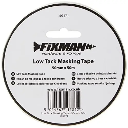 Produktbild: FIXMAN 193171 Leicht ablösbares Malerkrepp-Klebeband 50 mm x 50 m