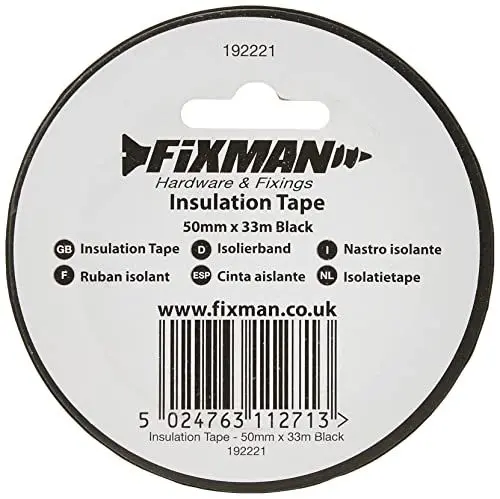 Produktbild: Fixman 192221 Isolierband 50mm x 33m, schwarz